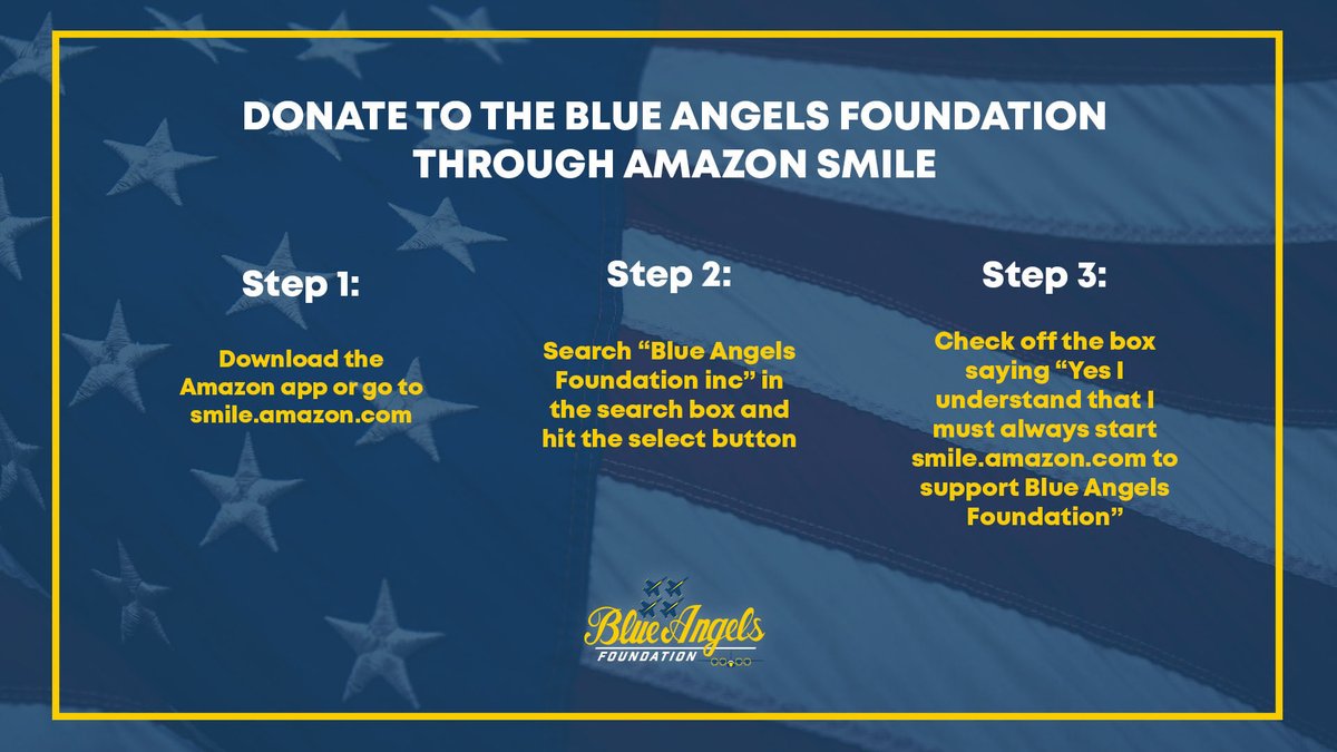 Easy way to support our mission during 2022 is through Amazon Smile! Choose the Blue Angels Foundation as your charity &amp; and eligible purchases will donate 0.5% toward us &amp; will support our mission of supporting our wounded warriors.  #ptsd #veterans lnkd.in/gr2nfQZ9