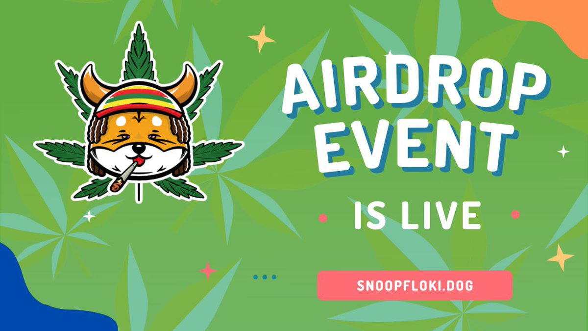 SnoopFlokiDog's tweet photo. Airdrop Snoop Floki Dog
Distribution: within a 7 after pancakeswap listing

Airdrop Link: SFD AIRDROP
🔹Complete all the tasks
🔹Submit your BEP-20 wallet address

Detalis:
🟢Telegram: https://t.co/Z4lRInD4i0

#airdropalert #AirdropCrypto #AirdropDetective #airdrop https://t.co/6ThbddTzPV