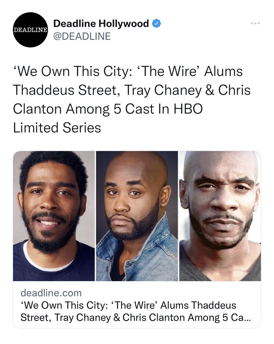 traychaney's tweet photo. PRESS reaching out but I can’t speak about it yet….so just keep anticipating….BUT TRUST ME when I finally do speak 🗣 you’ll know what time it is #HBO #WeOwnThisCity #GordonHawk https://t.co/H0Tp1dUAGC