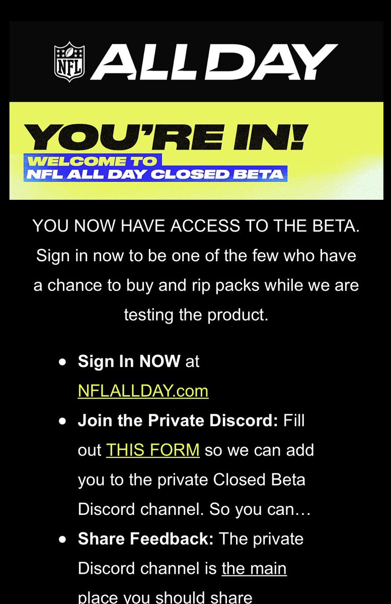 I’m in! <a href="/NFLALLDAY/">NFL ALL DAY</a> <a href="/dapperlabs/">Dapper Labs</a> #NFTs #NFL
