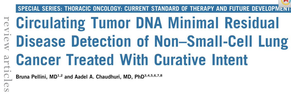 aadel_chaudhuri's tweet photo. We reviewed #lungcancer #ctDNA #MRD data here with a focus on clinical sensitivity and specificity for predicting relapse. Hope this is a great resource to the #liquidbiopsy field. https://t.co/dKSRgt80yl