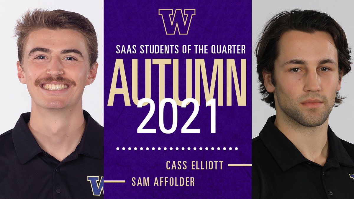 UW_SAAS's tweet photo. 🌟 SAAS Students of the Quarter | Congratulations to Sam Affolder and Cass Elliott from @UWTrack! 📚🥇 https://t.co/PuGAgfi3ql
