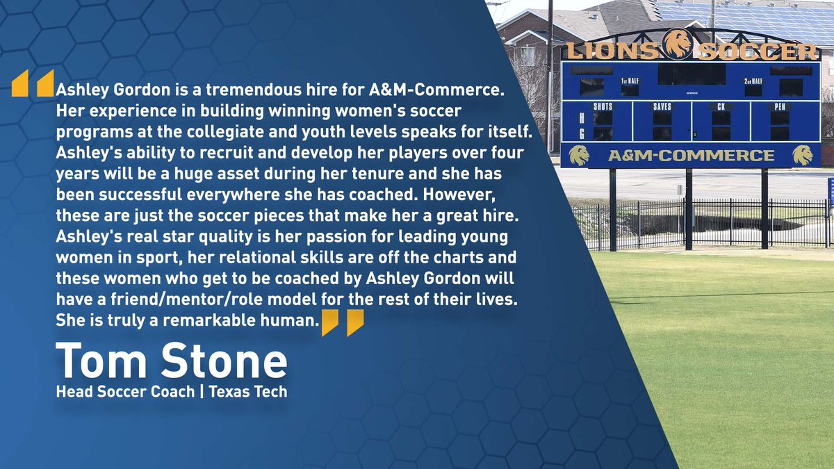 Lion_WSOC's tweet photo. 𝓦𝓱𝓪𝓽 𝓞𝓽𝓱𝓮𝓻𝓼 𝓐𝓻𝓮 𝓢𝓪𝔂𝓲𝓷𝓰 𝓪𝓫𝓸𝓾𝓽 𝓐𝓼𝓱𝓵𝓮𝔂 𝓖𝓸𝓻𝓭𝓸𝓷

Here's what Tom Stone, Head Soccer Coach at Texas Tech had to say about the next leader of Lion Soccer #BestInClass https://t.co/1hANQkb9DW