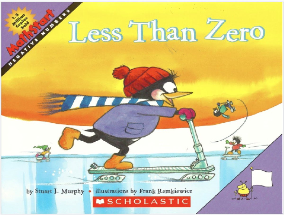 LennyVerMaas's tweet image. The temperatures are cold.  Learning about numbers less than zero can begin even in kindergarten. Include negative numbers or integers on your number line. The picture book "Less than Zero" is a great way to begin. Activities bit.ly/lennyvpictureb… #ElemMathChat #mathbookmagic