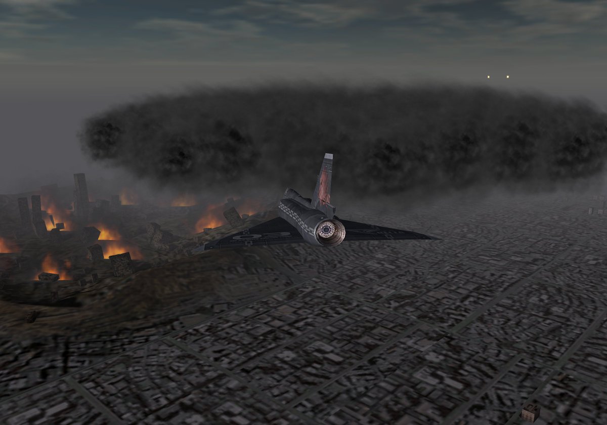 SkywardFM's tweet photo. In Air Force Delta Strike, the deceptively named RCT "Unguided Rocket" the F-106 Delta Dart carried was actually an AIR-2A Genie nuclear-tipped rocket. Players who did not know this usually destroyed themselves. Learning the hard way...😅#AirForceDelta #flightsim #retrogames https://t.co/JSFeWeB6fj