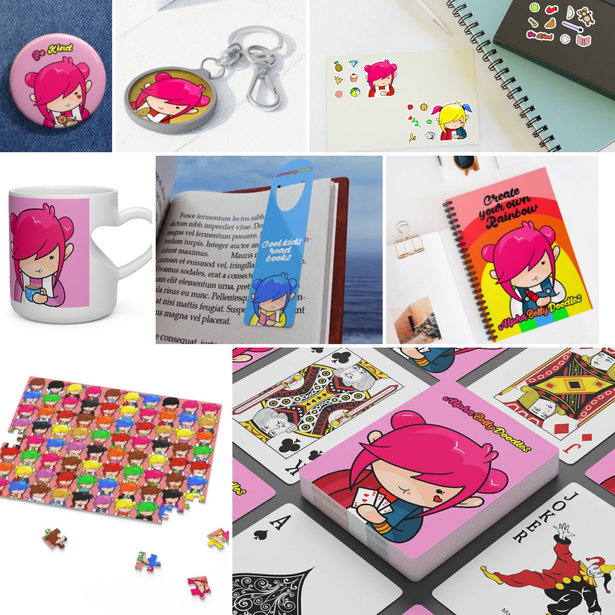 Come take a look at my brand new #AlphaBetty merchandise range! 

From jigsaws and cards to play with your families, stickers, keyrings, badges and much more!

alphabettydoodles.io/shop-alphabett…