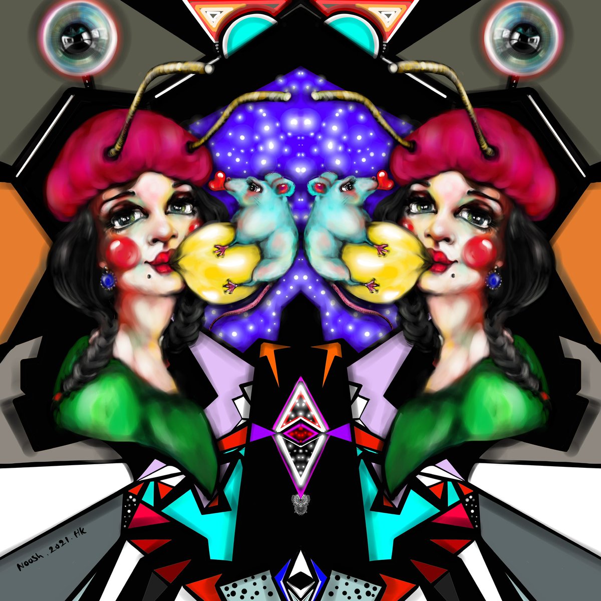 WithoutNoosh's tweet photo. https://t.co/RFWlxqOLiG The theme behind this series of artworks is based on mental health and well-being. These pieces are an attempt to talk about and to highlight the importance of remaining positive, despite life’s inherent difficulties. https://t.co/WcMTLXBSBG