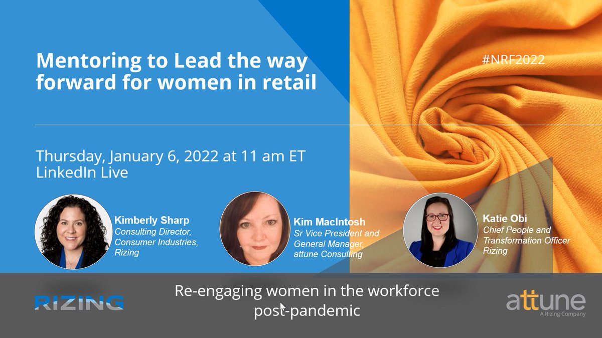 RizingLLC's tweet photo. How to get #women back to work? Year 1 #COVID: 54 mil women out of work. 90% exited the workforce completely. And #Retail was hit extra hard. Join the discussion at https://t.co/sMsnTTWSZG on Jan 6. #SAPRetail @RIZINGCI @RIZINGHCM #NRF #NRF2022 @SAPConsumer @SAP_Retail https://t.co/mJv63vUjED