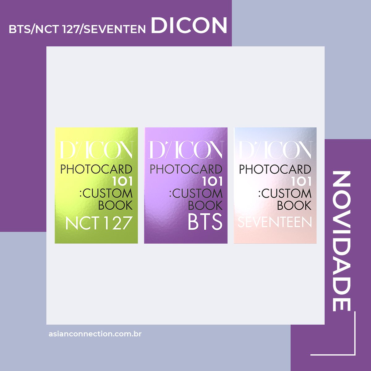 AS_Connection's tweet photo. Começou o pre-order dos DICON Photocard Custom Book em nosso site, garanta já o do seu grupo favorito 😜

BTS
▶ https://t.co/AWTf8NKiBr

SEVENTEEN
▶https://t.co/su1SgYiGlP

NCT 127
▶https://t.co/4JMwGdhZ0M https://t.co/xYgxBvtvPk