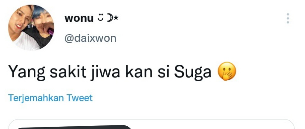 Ding Dong

Ayo RnB

Udah tahu kan harus apa
Jangan interaksi
Jangan reply di akunnya
Jangan qrt

Capek Mimin. Udah 2022 masih ada aja yang bawa J word. apa nggak bisa pakai google search untuk cari tahu. Makna warna ungu 😶

x.com/daixwon?t=o88J…