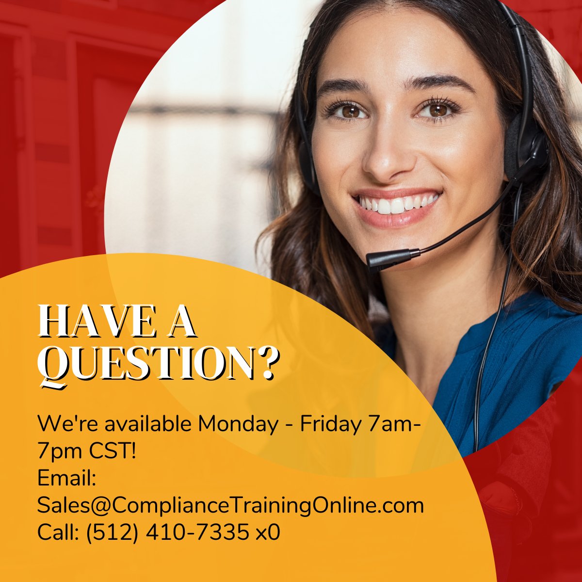 Compliance_CTO's tweet photo. We're here! 

Many common questions can be found on site - FAQs and course specific, plus our  Help option will help you to recover your username or password!

But if you need us, we're here too! (Disclaimer: Texas accent not guaranteed) 

#onlinelearning #certification https://t.co/rMauGoavYd