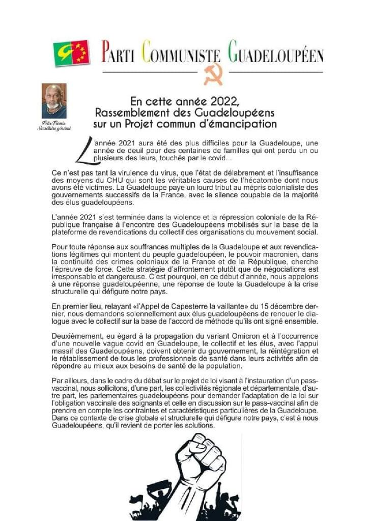 PCG Parti Communiste Guadeloupéen tweet media