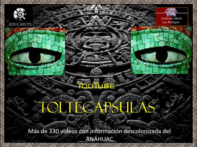 Toltecápsulas de Luz y guillermo Marín.
<br>TE INVITAMOS A QUE LO CONOZCAS Y TE SUSCRIBAS
<br>https://www.youtube.com/channel/UCHp821n_zUNCrOLX_8OlHtw