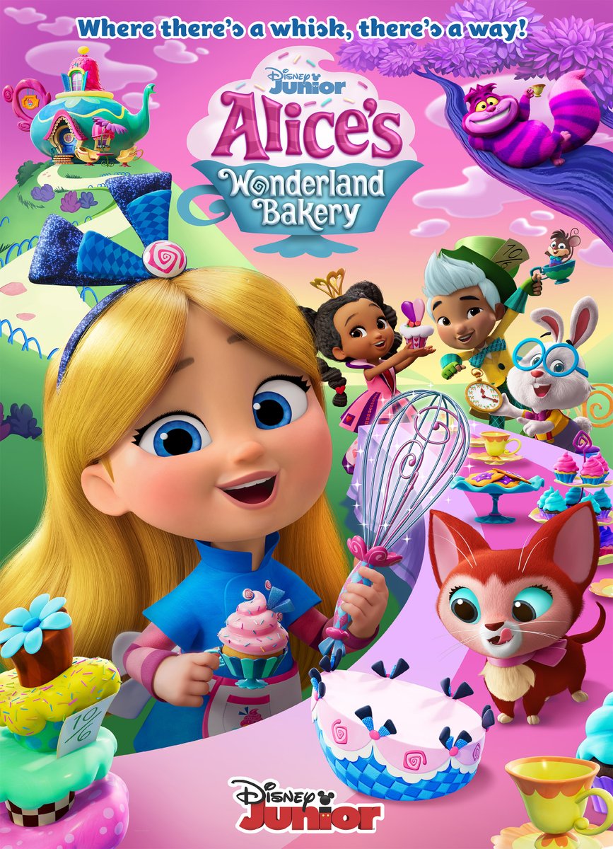 DisneyBrandTVPR's tweet image. JUST ANNOUNCED: #AlicesWonderlandBakery premieres February 9, 2022 on @DisneyJunior and @DisneyChannel! The series introduces Alice, the great-granddaughter of the iconic character, as she whips up magical treats with her pals at the Enchanted Wonderland Bakery.