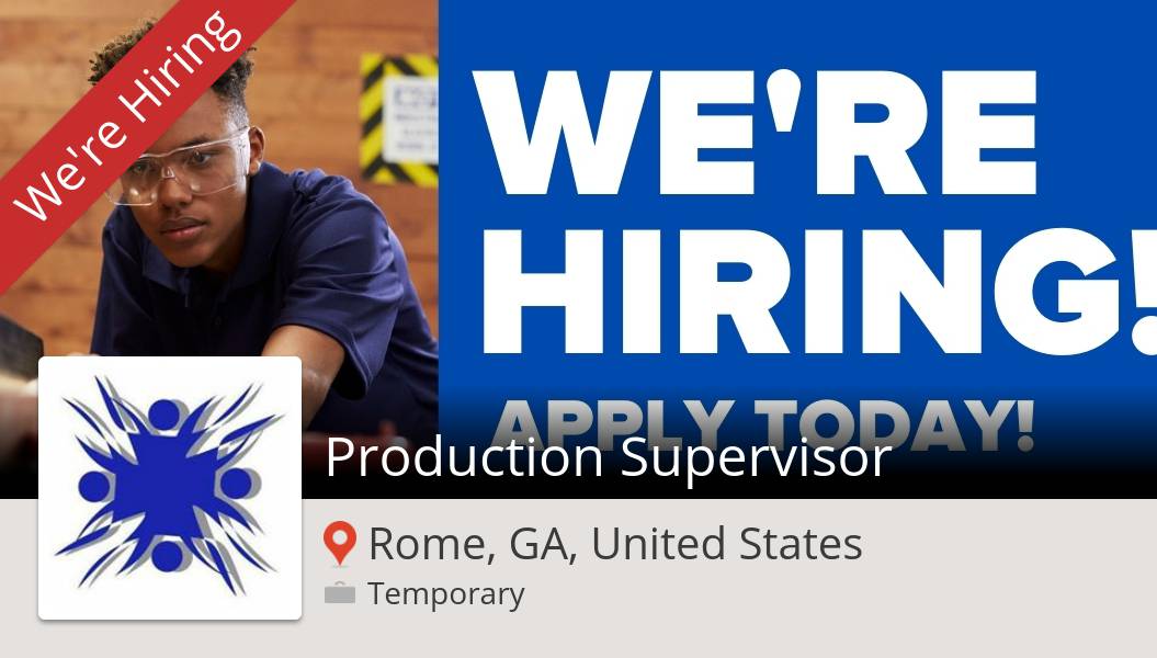 APSapply's tweet photo. #Production #Supervisor needed in #RomeGAUnitedStates at #AutomationPersonnelServices. Apply now! #job https://t.co/Z6b9KmWeHC #job #hiring https://t.co/9MwXOMjCJl