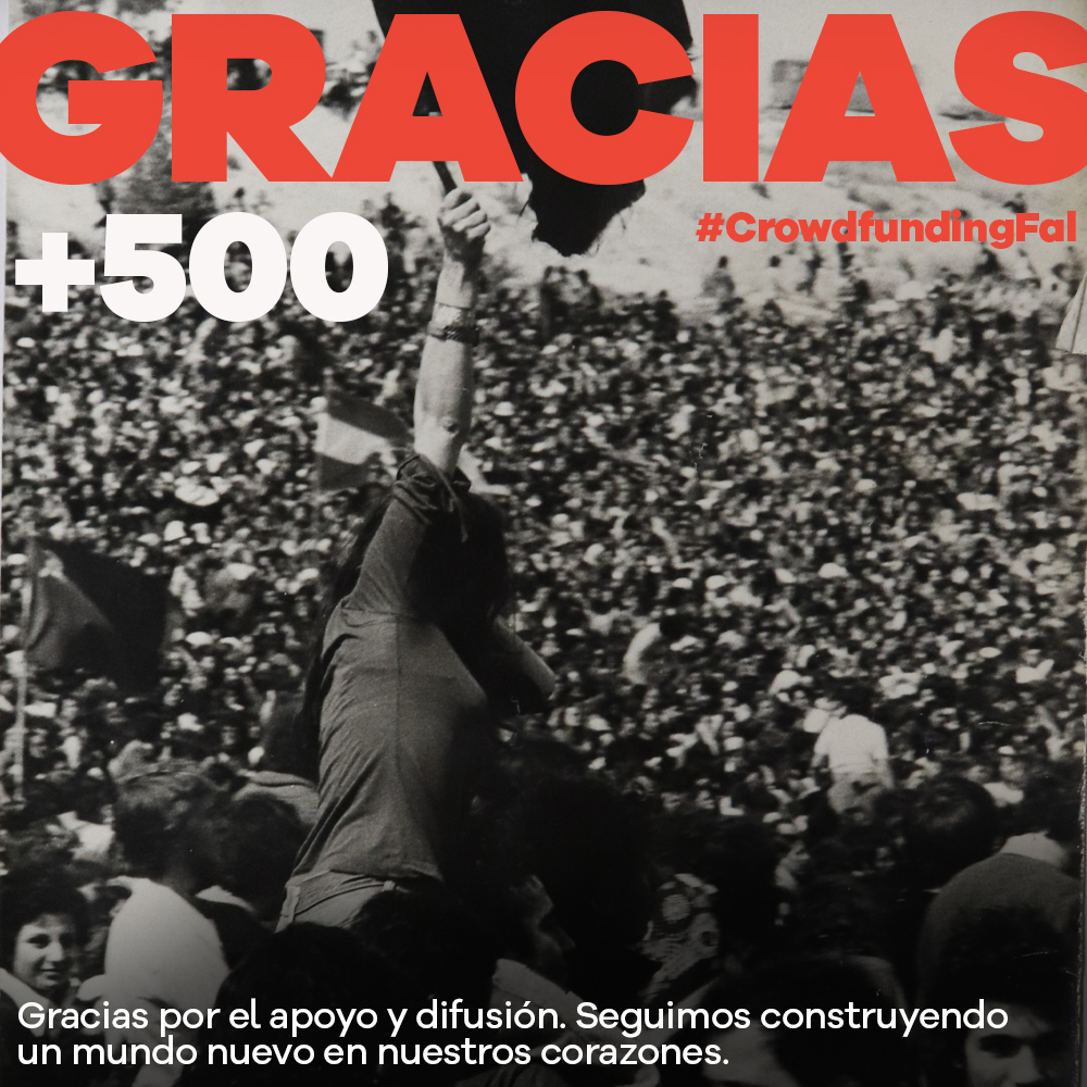 Desde que empezó la campaña #CrowdfundingFAL ya sois más de 500 personas, amigos y amigas, las que habéis hecho una aportación al proyecto de la FAL. 
¡Y por aquí no cabemos de gozo!
gofundme.com/f/aydanos-a-pr…