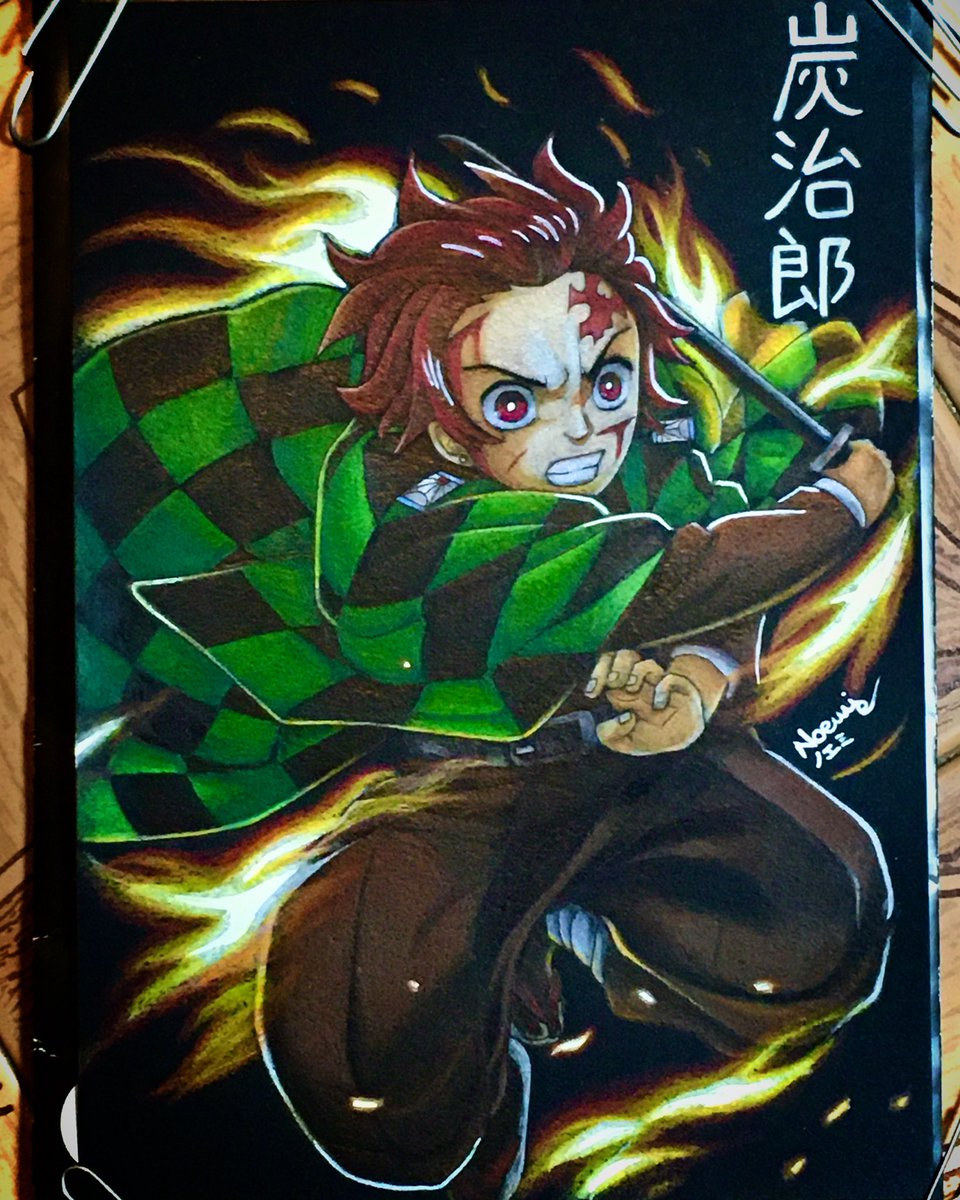 noemis_art's tweet photo. Nuovo disegno!! Mi sono divertita un sacco!! 🔥
新しい絵です！とても楽しかったわ！🔥
#DemonSlayer #tanjiro #hinokamikagura #fire #kimetsunoyaiba https://t.co/VivTRZfqFg