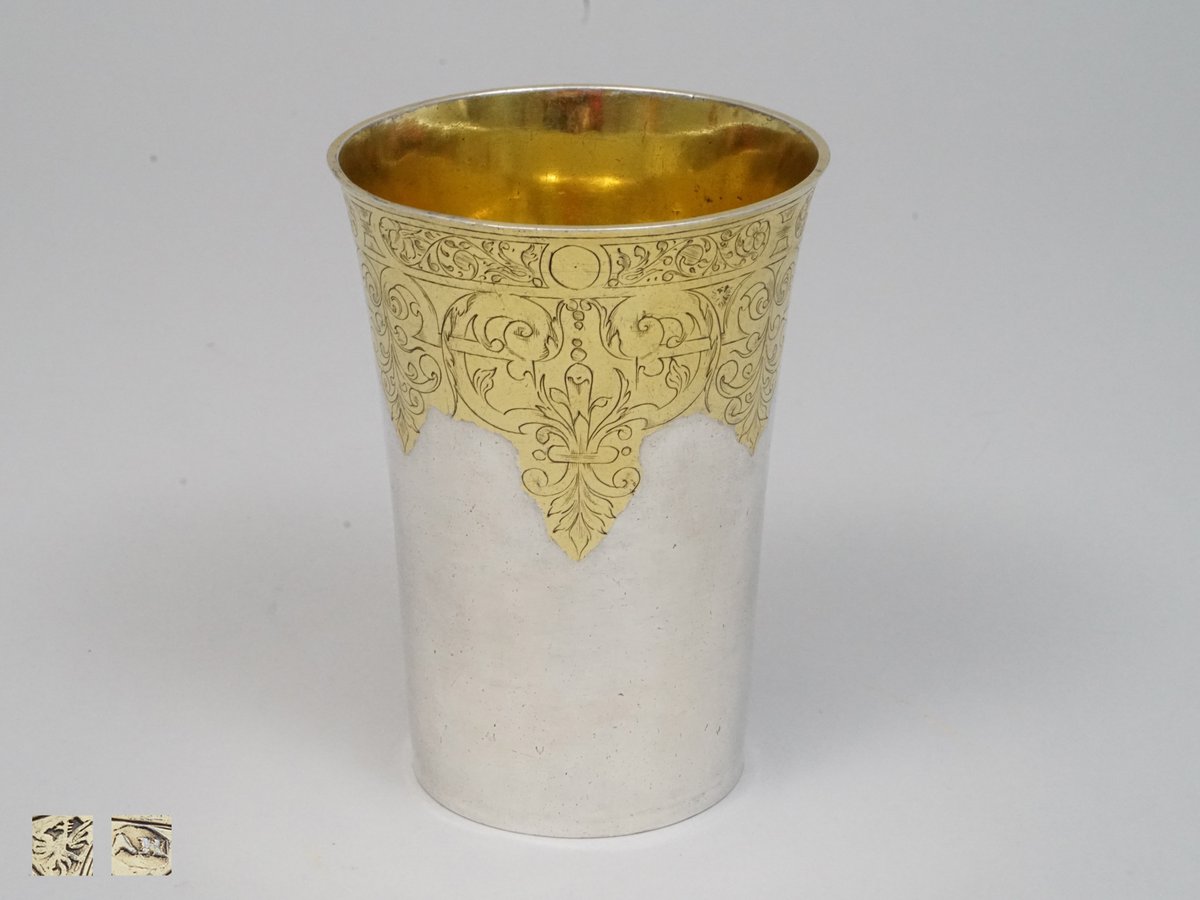HelgaMatzke's tweet photo. As a celebration of the new year we are happy to present a new and important acquisition. This elegant ‘drinking game’ beaker, has been preserved to the highest of standards, throughly researched and holds a remarkable renaissance value.

#antiuqesilver #art #silverbeaker #beaker https://t.co/gIUwV4casG