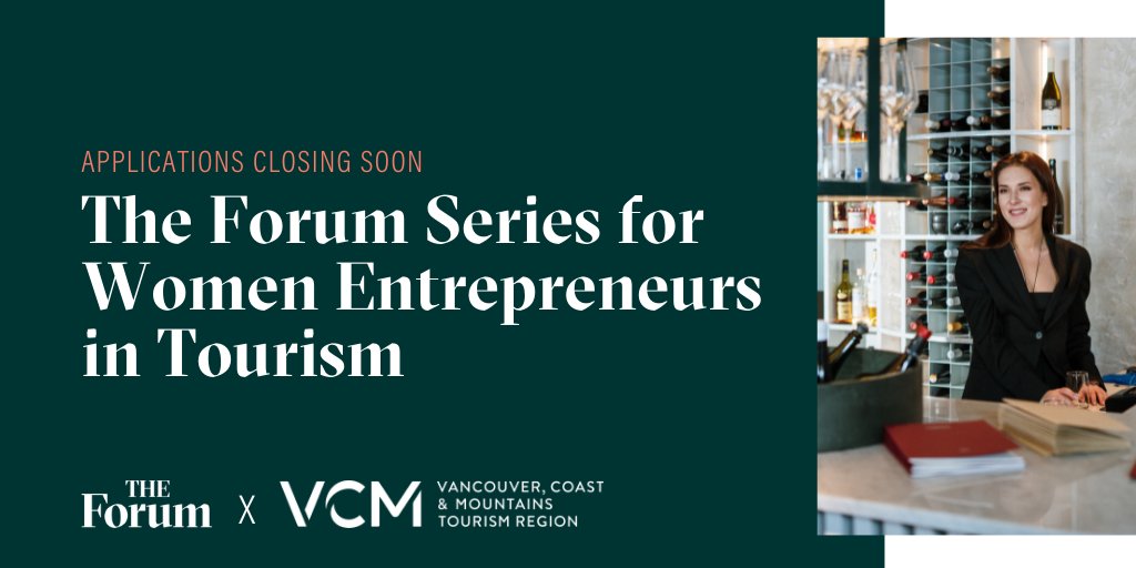 Our speaker list for The Forum Series for Women #Entrepreneurs includes tourism superstars like Teara Fraser, CEO of <a href="/IskwewAir/">Iskwew Air</a> &amp; Michelle Ng, founder of <a href="/VanFoodieTours/">VancouverFoodieTours</a>. Apply before tomorrow to secure your spot! <a href="/theforumca/">The Forum</a>
bit.ly/30rV0Ny