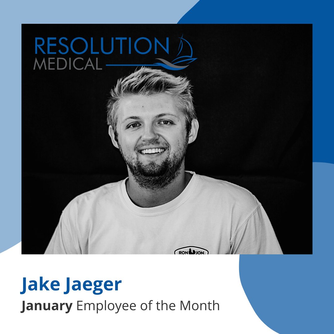 ResolutionMed's tweet image. As we begin 2022, we&apos;d like to recognize creative problem-solver and collaborator Jake Jaeger as the year&apos;s first Employee of the Month. One of his nominators shared: &quot;He has a lot of ideas to share and great leadership skills leading other technicians/engineers.&quot;