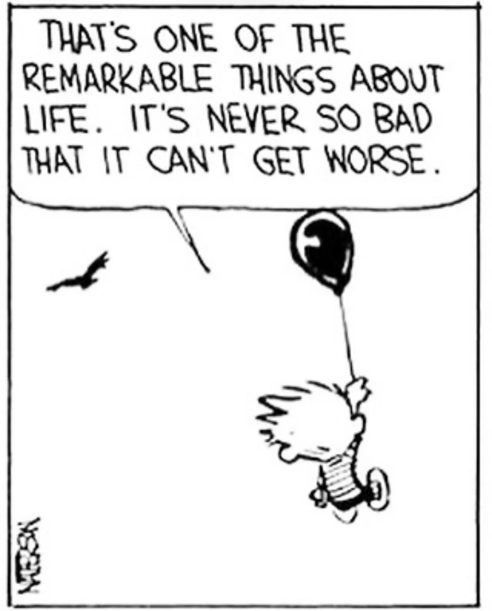 Calvinn_Hobbes's tweet photo. Always something to remember… hang in there it’ll get better. #CalvinandHobbes https://t.co/393qjlla03