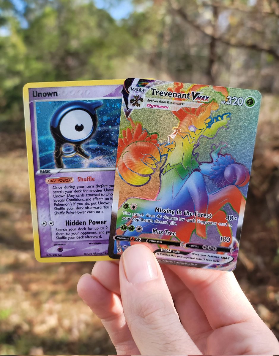 SwiftHobbies's tweet photo. 🚨 Pokemon Giveaway 🚨
Rules to enter:
FOLLOW
LIKE 
RETWEET 

Winner will be selected on Sunday

If I make it to 100 Followers by Sunday then I'll add a BONUS gift to the WINNER 🏆 

(Holo) Unown A from EX Unseen Forces
(SCR) Trevenant Vmax Evolving skies 
#pokemonCards #TCG https://t.co/BGxz37vc7S