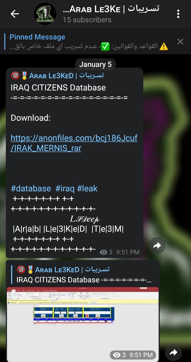 arable3k's tweet photo. IRAQ CITIZENS 1.6GB Database LeaKeD - ONLY @Arableak

https://t.co/AREVs6PC0e https://t.co/qui2yLKmBe