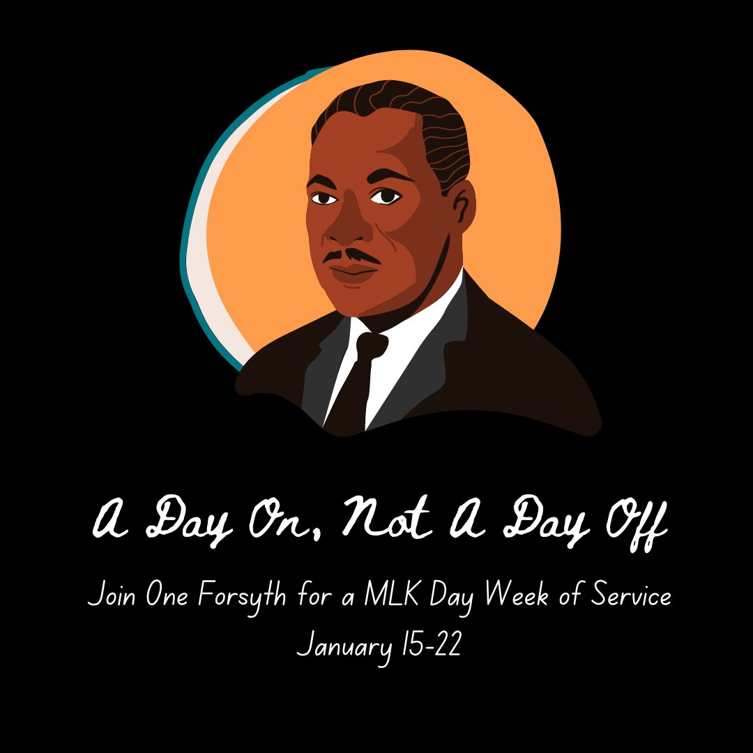 BrownsBridge's tweet photo. Want to start the New Year off by doing something great for our community?

Join the Chamber of Commerce One Forsyth initiative and make MLK Day a “Day on, not a Day off” by serving with local nonprofits anytime from January 15-22. 

Learn more: https://t.co/8iQsJtoNxf https://t.co/mhk6siP3sw