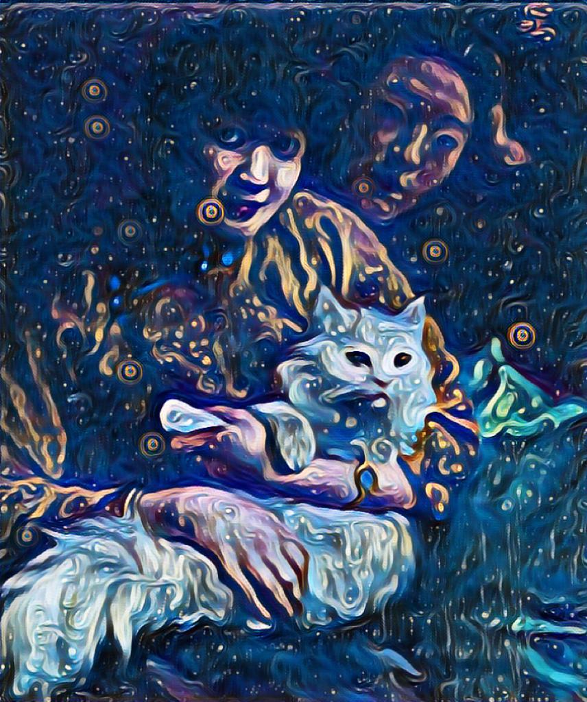 MetaRenaissance's tweet photo. ''Love cats''/Xu Beihong  #nft #crypto #Art #opensea #Ethereum https://t.co/bfuBj7bekq