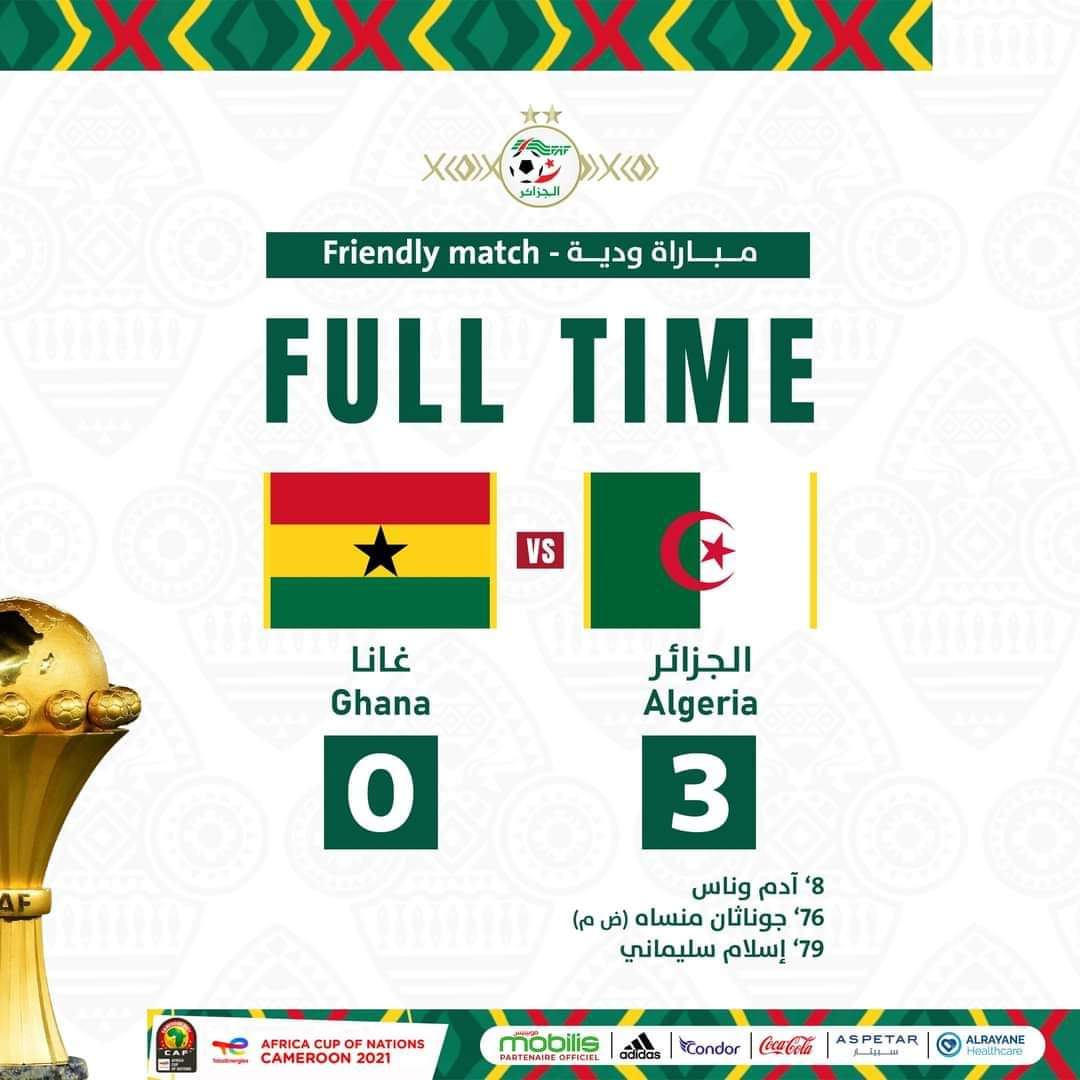 derradjihafid's tweet photo. المباراة رقم 34 دون هزيمة للمنتخب الجزائري الفائز على غانا 3 /0 في مباراته التحضيرية، التي سجل فيها الهداف التاريخي للمنتخب اسلام سليماني هدفه رقم 40 .
برافو 🇩🇿 💪🇩🇿 https://t.co/sUQipYIUoF