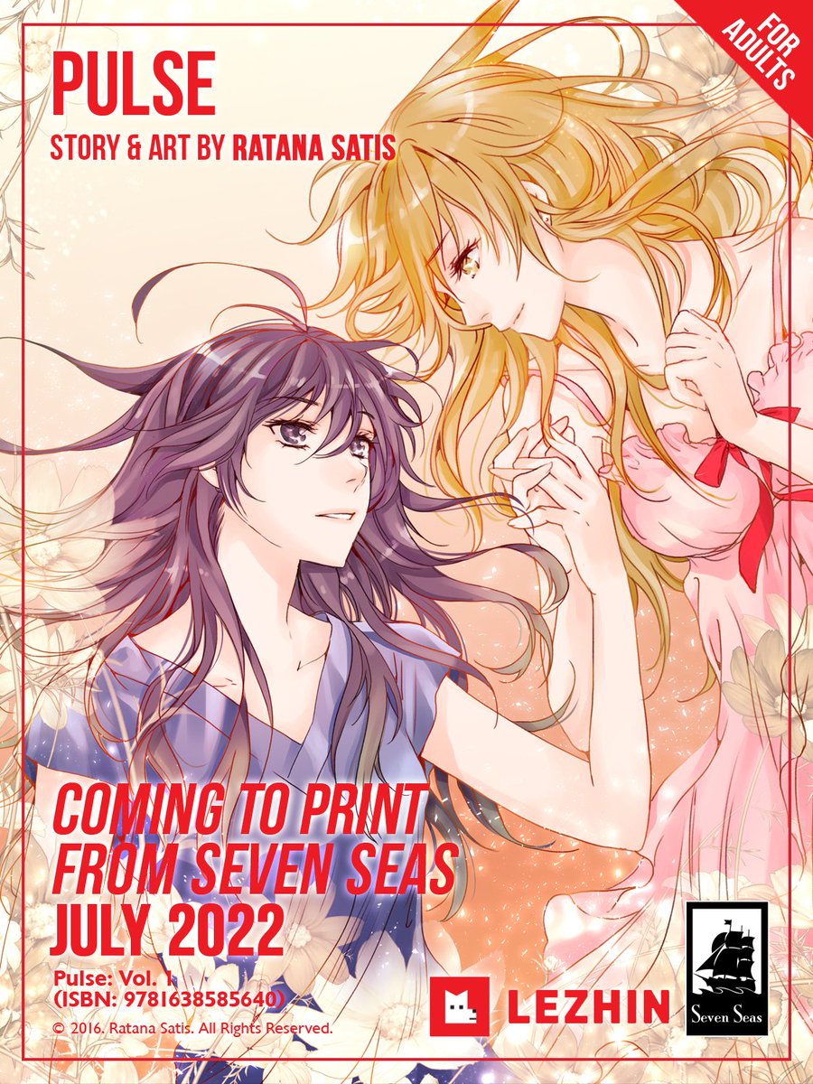 gomanga's tweet photo. 💓 New license #1: PULSE by Ratana Satis/ @RatanaSatis. Seven Seas will publish this full-color, Mature-rated Girls’ Love/#yuri webtoon series from @LezhinComics_US in beautiful new paperbacks!

Preorder Vol. 1 in English now: https://t.co/2wQCjE0mmo https://t.co/OFlYJzjCyx