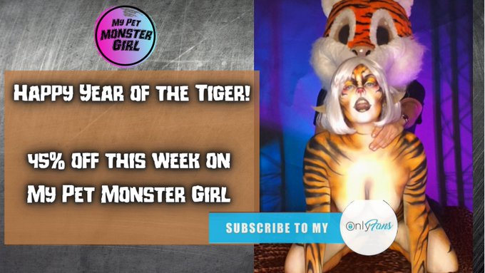 Happy year of the Tiger ya monster pervs! Lol   #YearOfTheTiger https://t.co/irTm04rTFl<a href="/tag/yearofthetiger"class="tags"><span>#yearofthetiger</span></a>
