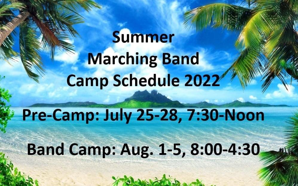NHSRaiderBands's tweet photo. THIS JUST IN: Summer 2022 Marching Band Camp Schedule! https://t.co/x2cUVYvkT8