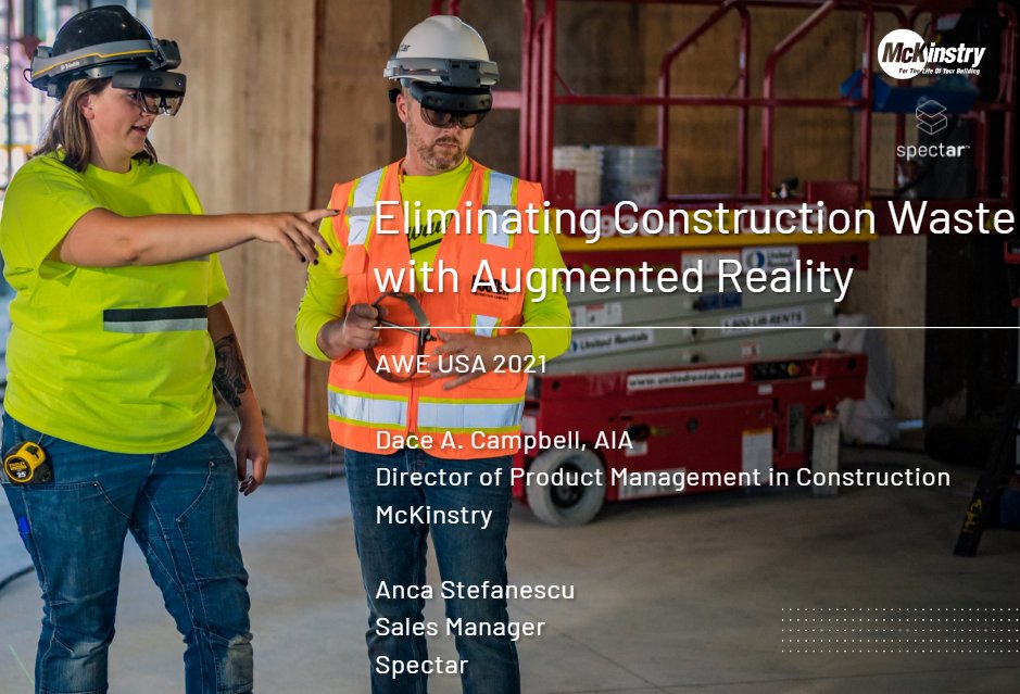 Spectar-enabled workflow eliminates waste for McKinstry, the TOP 10 M firm as per ENR. Learn more: hubs.li/Q011vPSG0 
#spectar #BuildingInBoldNewWays #ConstructionTechnology #leanconstruction #bim  #hololens2 #ar #aec #BuildingJoy #construction