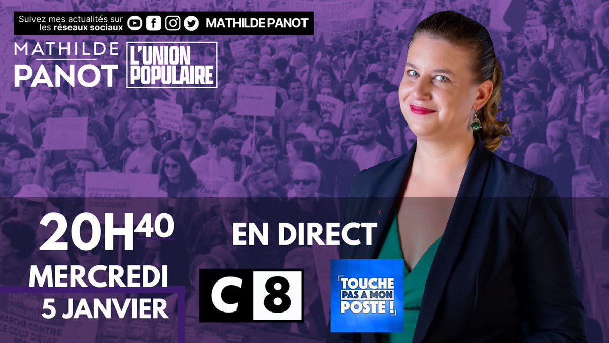 📺 🎙 Dans quelques minutes je serai l’invitée de <a href="/Cyrilhanouna/">Cyril Hanouna</a> en direct dans @TPMP 

À toute de suite !