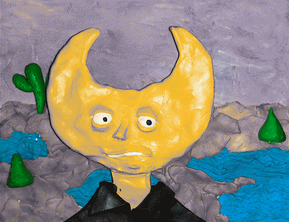 От нечего делать я выпила пару стаканов сидра, поглотила чизбургер и сделала из пластилина портрет Уэйна - персонажа игры Hylics, в которую я недавно играла.
#Hylics #HylicsWayne #Wayne