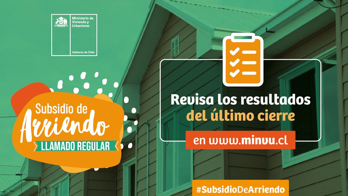 Ya publicamos en minvu.cl los resultados del último cierre del Subsidio de #ArriendoRegular 2021. Estamos felices de haber podido ayudar en total a 13.183 familias de todo Chile que continuarán pagando su arriendo en tiempos tan difíciles.