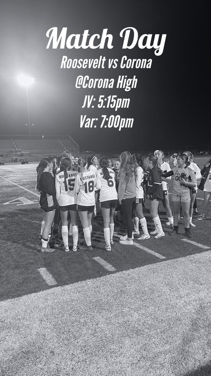 League Kicks Off Tonight vs Corona!
🏟: Corona High School
⌚️: JV: 5:15pm Var: 7:00pm