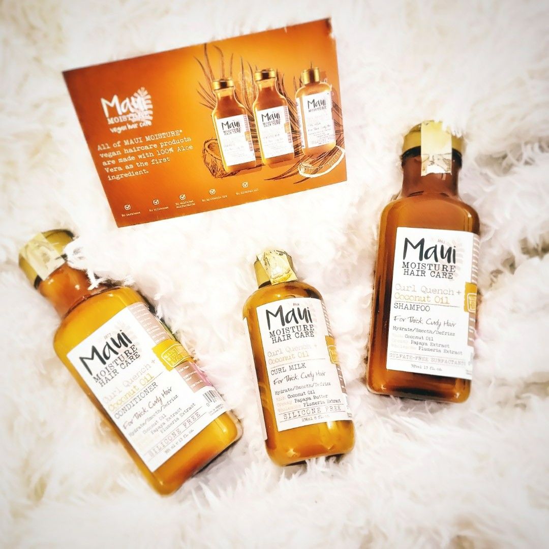 CsMarie12's tweet photo. Wow!! Thanks @influenster !! I can't wait to try these new products in my CURLS ➿➿ 
#mauicurlquench
#influenster
#curlyhair
@curly_mommy112
#mauihaircare
#curlyhairproducts
#complimentary https://t.co/2hCImwXVFF https://t.co/sUkfEhX6w4