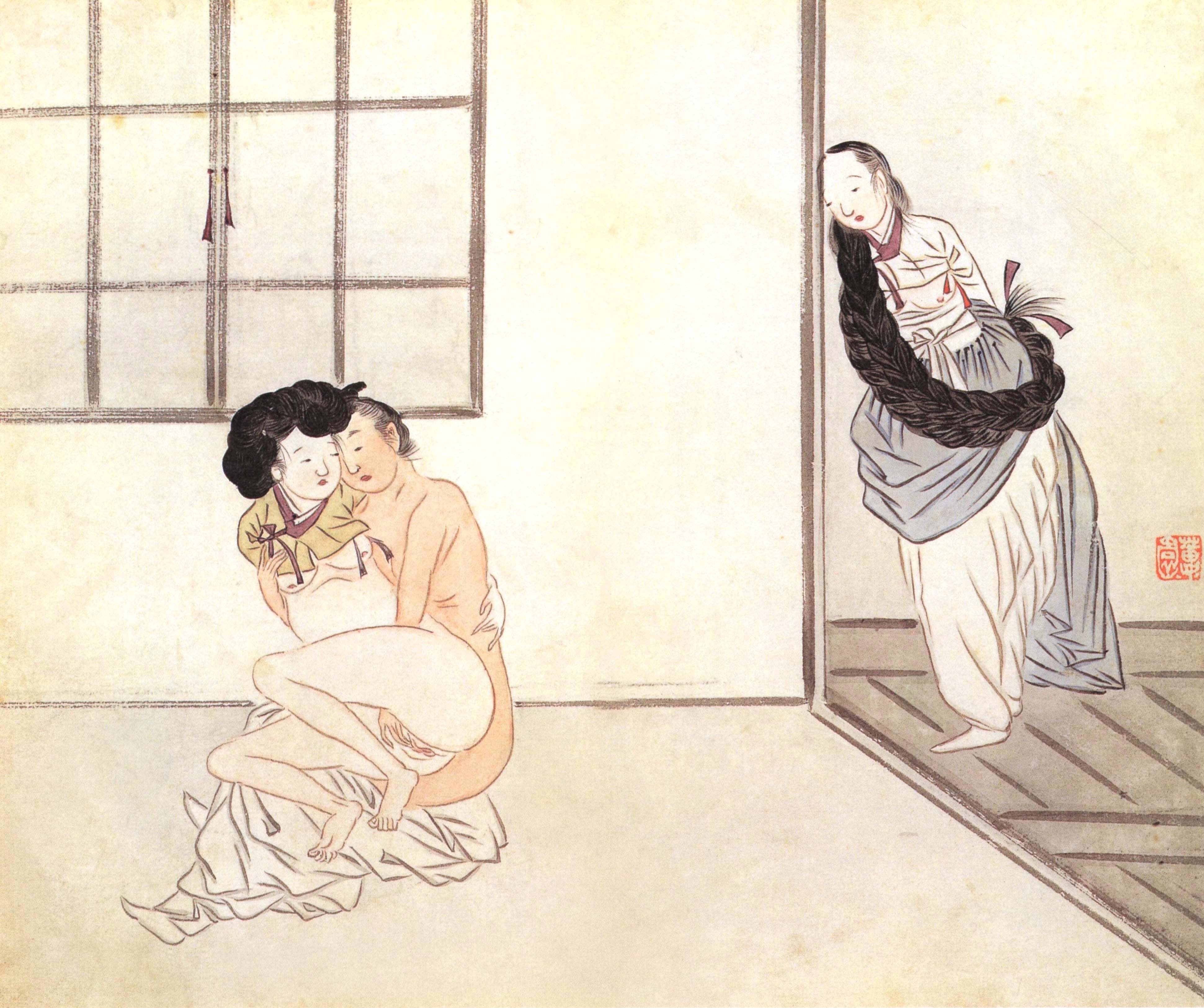 artnau on Twitter: "Album of Obscene Paintings, 1758 by Shin Yun-bok  https://t.co/1PE1s5FJxT" / Twitter