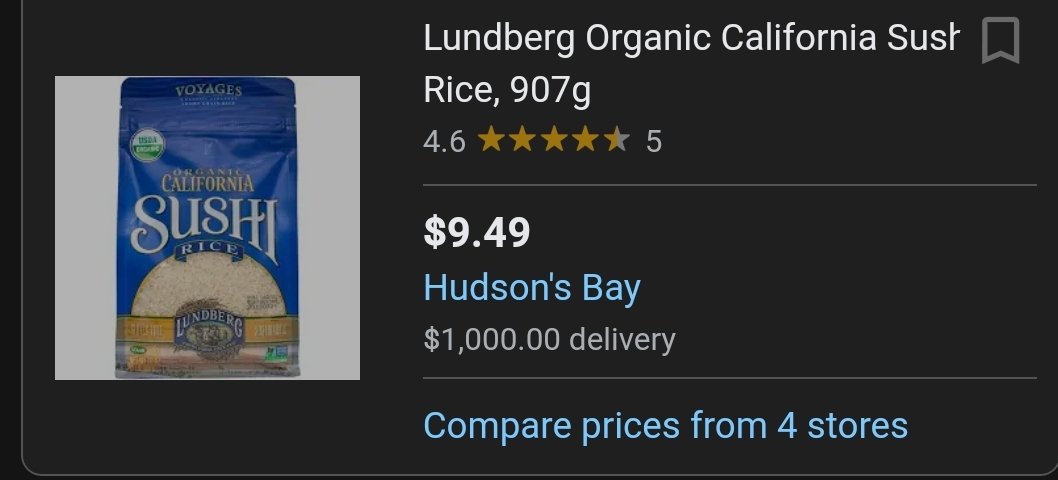 someguymark's tweet image. I know that @hudsonsbay is known for their grocery section, but this seems like a lot for shipping.