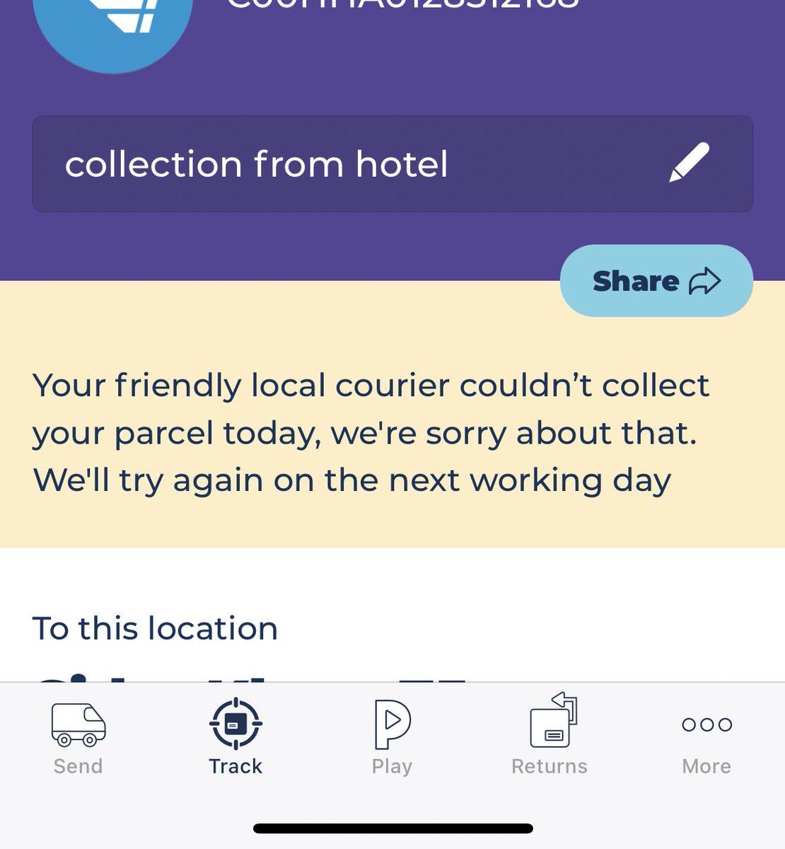 k81_siddy's tweet photo. @Hermesparcels twice in twi weeks have i paid for next day delivery/collection and i have been let down. I want to speak to someone rather than messaging a bot!!! https://t.co/t0pF6UhdxT