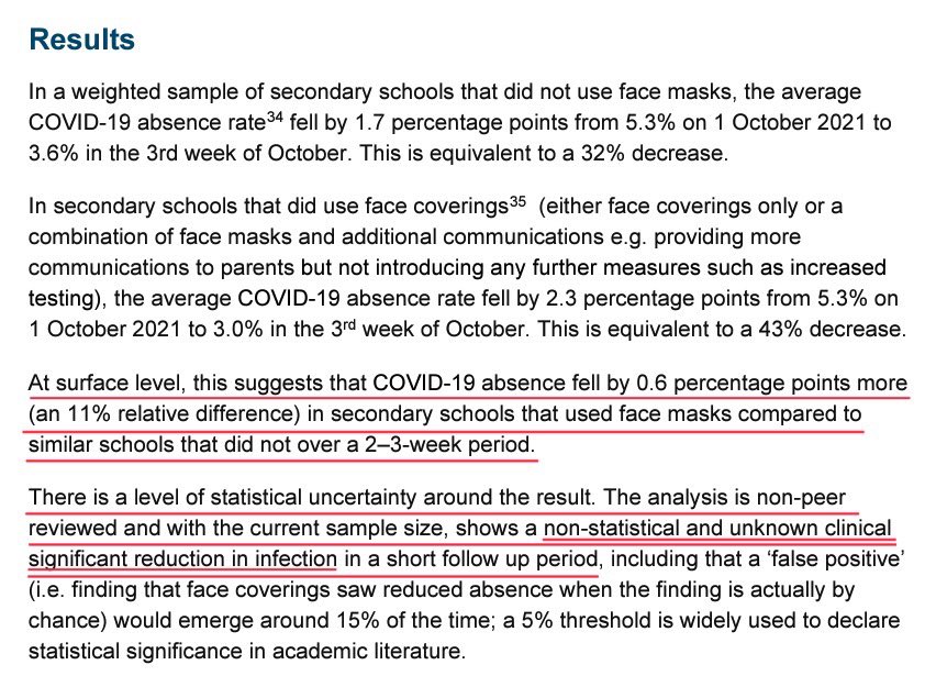 Genuinely, this "evidence" for face masks in classrooms is so laughable, it's embarrassing. Mostly just survey results. And this is the "observational study" cited by <a href="/nadhimzahawi/">Nadhim Zahawi</a> on my @talkRADIO show. This isn't evidence FOR masking our kids, it's evidence AGAINST it!