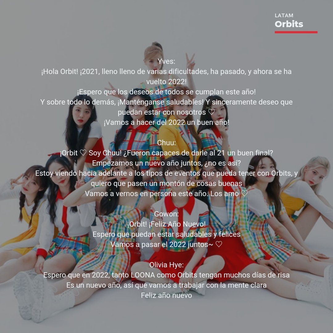LatamOrbits's tweet photo. [TRADUCCIÓN]

Mensajes de LOONA por el año nuevo en el fancafe japonés

 #LOONA #이달의소녀 @loonatheworld https://t.co/dyENlJJZvj