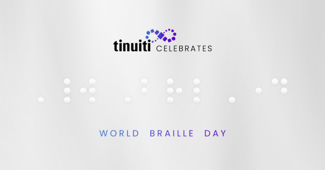 KaliSimone's tweet photo. Today, @Tinuiti celebrates the importance of braille, raise awareness and reflect on how we can all do our part to make the world more accessible for all. #TinuitiDEI #WorldBrailleDay https://t.co/1odm1PFxS2 https://t.co/jVdKRYihNe