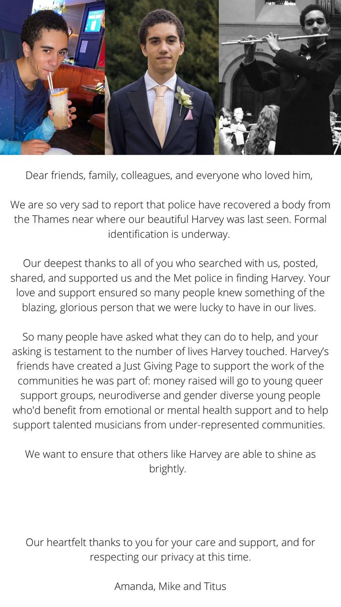 Music_at_York's tweet photo. The Music Department is very sad to hear about this report concerning our student Harvey Parker this evening. 

You can find a link to the Crowdfunding page set up by Harvey's family and friends here: https://t.co/kNO9snTkYD https://t.co/5KzesOinJL