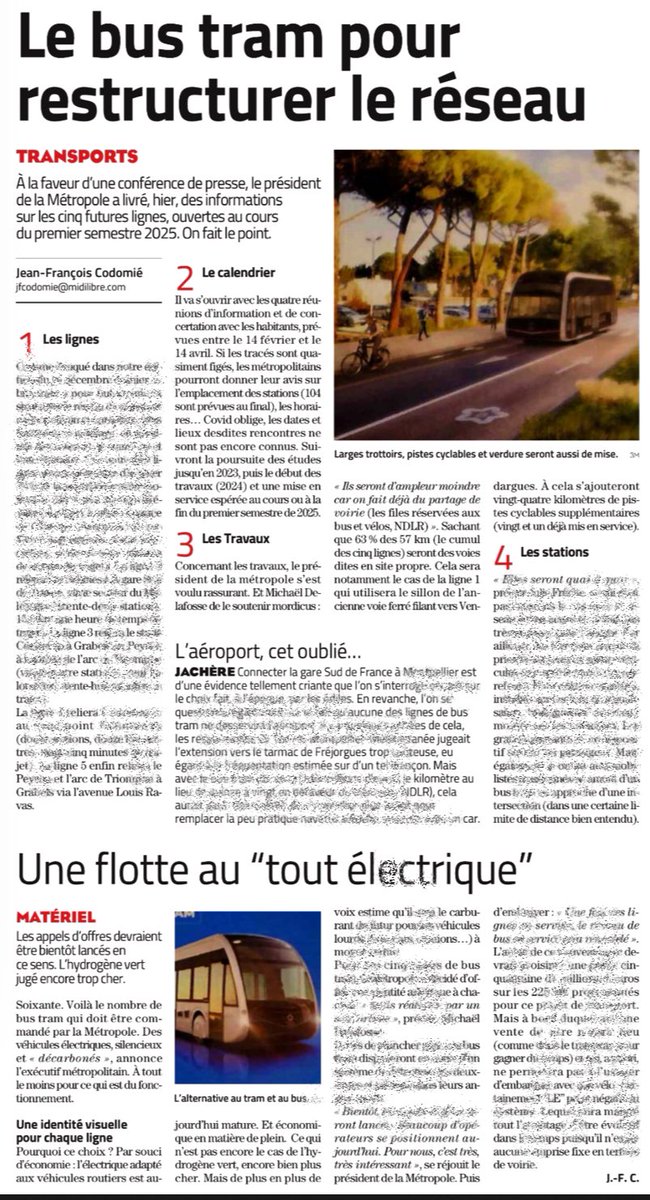 Voici le communiqué de presse transmis ce jour aux rédactions qui énumère les nouveaux renoncements de l’exécutif sur la politique des transports de #Montpellier 
@Saurel_P #MontpellierCitoyens