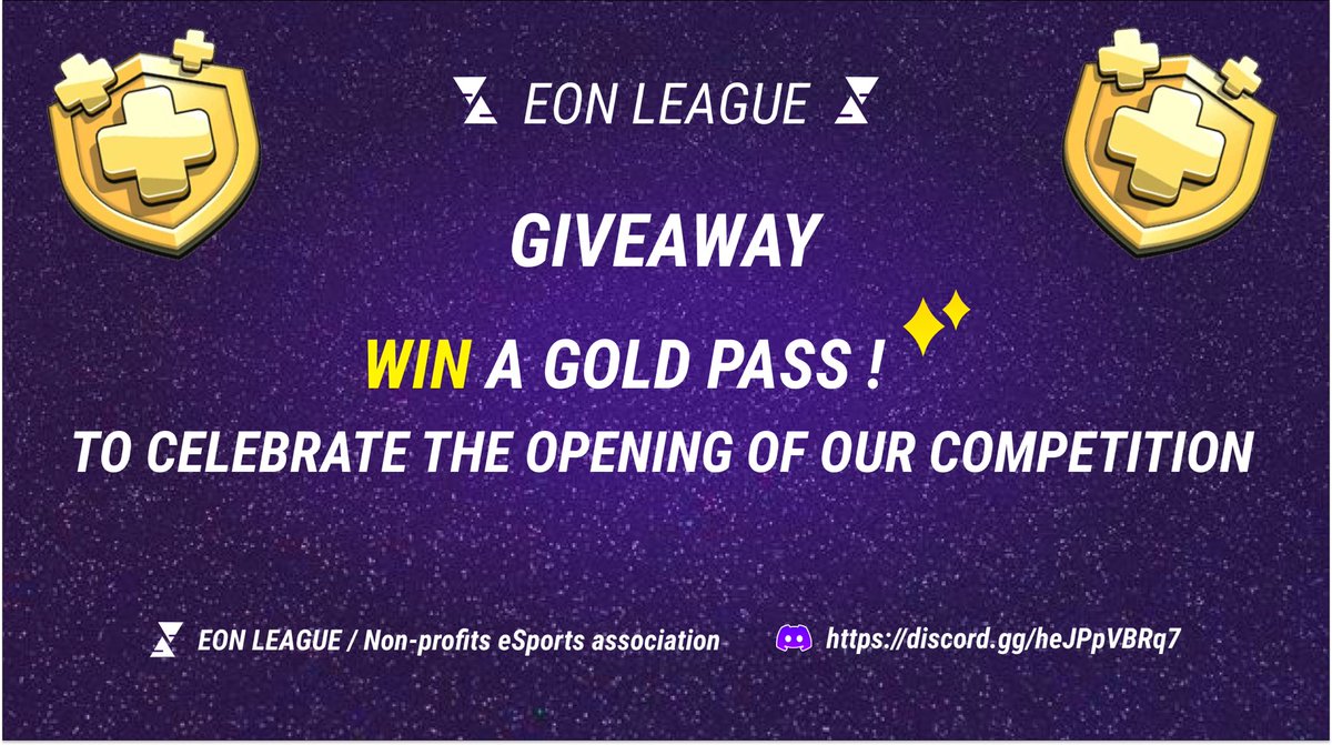 EonLeagueOff's tweet image. 🚨 Opening Giveaway 🚨

To celebrate the opening of our competition, try to win a Gold Pass 🎉

✅ Follow 
✅ Retweet &amp;amp; Like
✅ Tag 2 friends 

Draw on 16/01/22 !