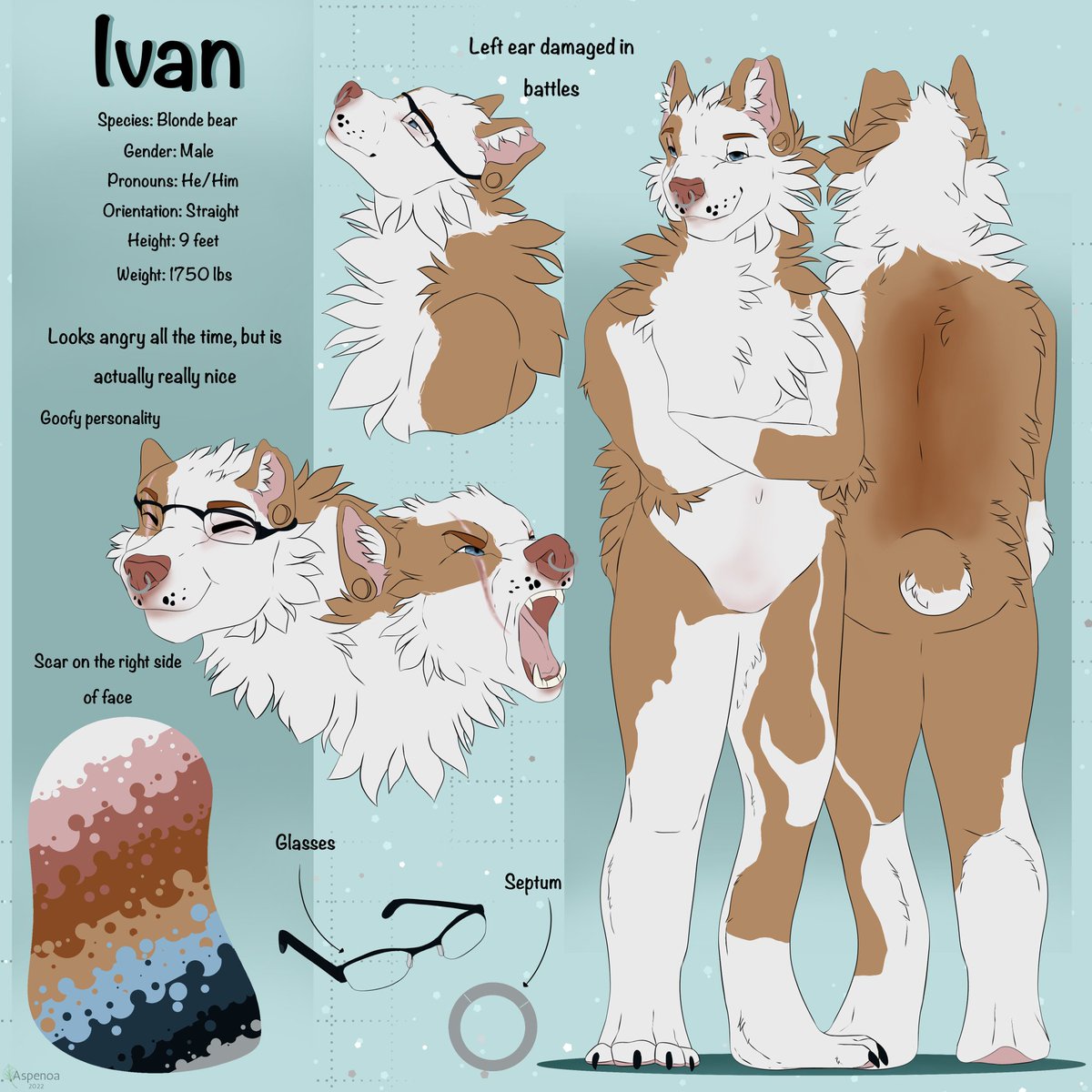 🌿 Finished full refsheet for <a href="/ChampagneMeff/">CrisstalMeff</a> ! Thank you for your commission ~
.
I'm in love with how this turned out!
.
Commissions are open, info in my linktree!
.
#furry #furryart #furries #furryfandom #commission #opencommissions #art #ArtistOnTwitter #commissionme