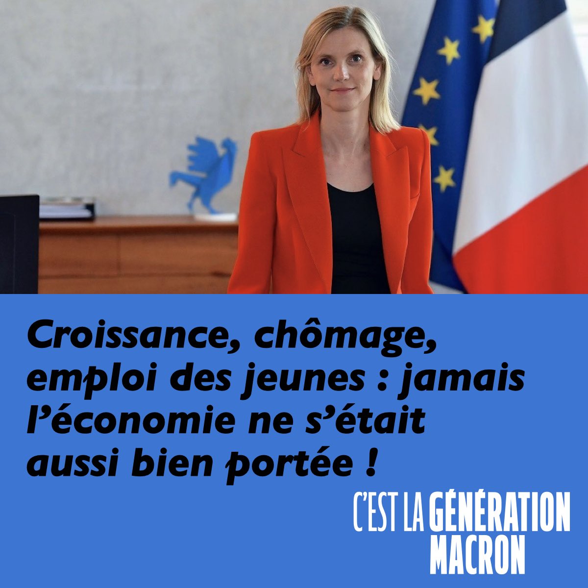 Notre économie se porte bien !
🇫🇷Nous terminons 2021 sur un taux de croissance que nous n'avions pas connu depuis 50 ans.
🇫🇷Le taux de chômage est au plus bas depuis plus de 10 ans.
🇫🇷Le taux d'emploi au plus haut depuis 40 ans, y compris chez nos jeunes.
@agnesrunacher 👏🇫🇷